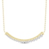 Thumbnail Image 1 of Diamond Rope Graduating Smile Necklace 1/4 ct tw 10K Yellow Gold 18&quot;