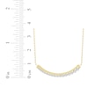 Thumbnail Image 2 of Diamond Rope Graduating Smile Necklace 1/4 ct tw 10K Yellow Gold 18&quot;