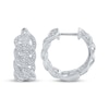 Thumbnail Image 1 of Diamond Chain Link Hoop Earrings 1/5 ct tw Sterling Silver