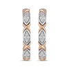 Thumbnail Image 1 of Diamond XO Hoop Earrings 1/10 ct tw Sterling Silver & 10K Rose Gold