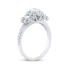 Thumbnail Image 2 of Emerald-Cut Diamond Three-Stone Halo Engagement Ring 1 ct tw 14K White Gold