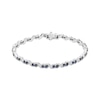Thumbnail Image 0 of Our Story Together Blue & White Lab-Created Sapphire S-Link Bracelet 10K White Gold 7"
