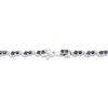Thumbnail Image 2 of Our Story Together Blue & White Lab-Created Sapphire S-Link Bracelet 10K White Gold 7"