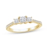 Thumbnail Image 1 of Memories, Moments, Magic Three-Stone Princess-Cut Diamond Engagement Ring 3/4 ct tw 14K Yellow Gold