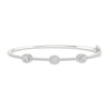 Thumbnail Image 0 of Lab-Grown Diamonds by KAY Oval-Cut Bangle Bracelet 1 ct tw 14K White Gold