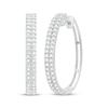 Thumbnail Image 0 of Diamond Two-Row Hoop Earrings 2 ct tw 10K White Gold