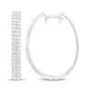 Thumbnail Image 2 of Diamond Two-Row Hoop Earrings 2 ct tw 10K White Gold