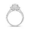 Thumbnail Image 2 of Lab-Grown Diamonds by KAY Pear-Shaped Double Halo Engagement Ring 2 ct tw 14K White Gold