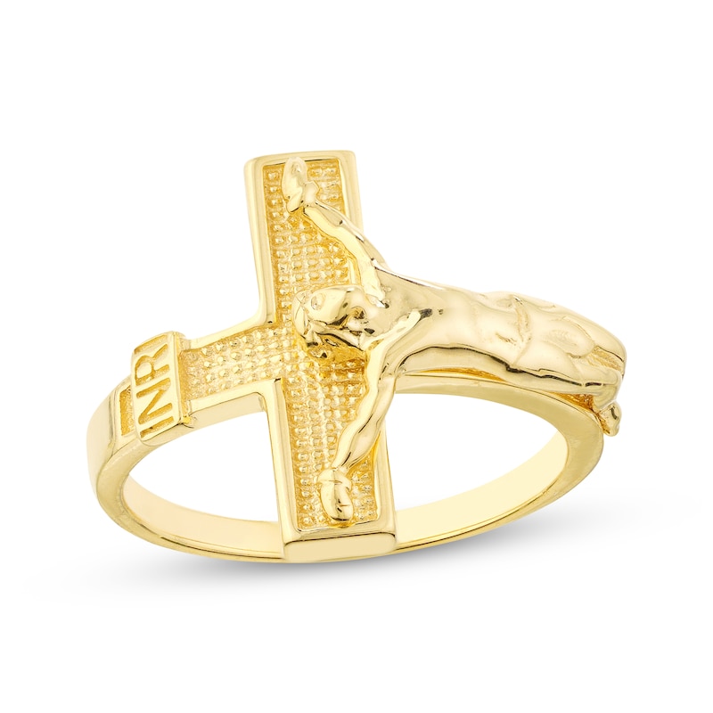 Main Image 1 of Crucifix Ring 14K Yellow Gold