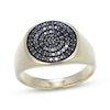 Thumbnail Image 1 of Men's Black Diamond Circle Ring 5/8 ct tw 10K Yellow Gold