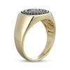 Thumbnail Image 2 of Men's Black Diamond Circle Ring 5/8 ct tw 10K Yellow Gold