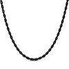 Thumbnail Image 1 of Solid Rope Chain Necklace 3mm Black Ion-Plated Stainless Steel 22&quot;