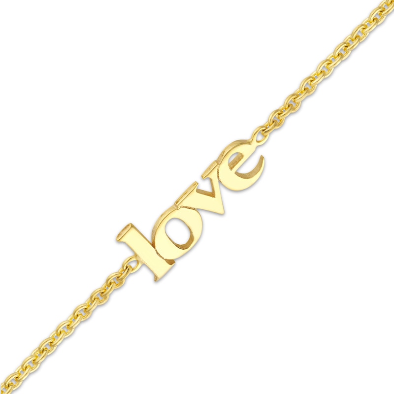 Main Image 2 of &quot;Love&quot; Bolo Bracelet 14K Yellow Gold