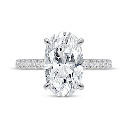 Lab-Grown Diamonds by KAY Oval-Cut Engagement Ring 4-1/2 ct tw 14K White Gold