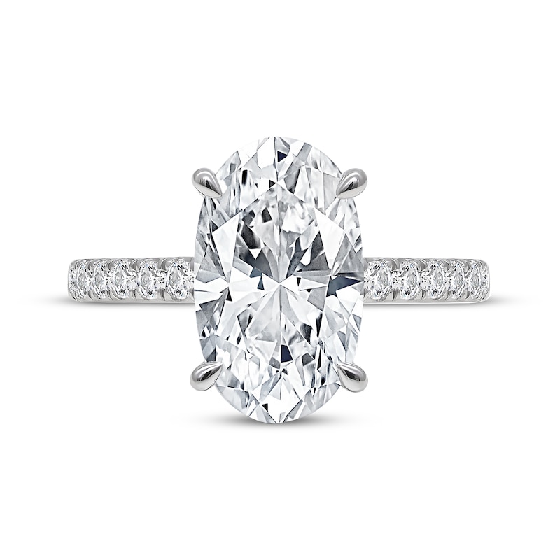 Main Image 1 of Lab-Grown Diamonds by KAY Oval-Cut Engagement Ring 4-1/2 ct tw 14K White Gold