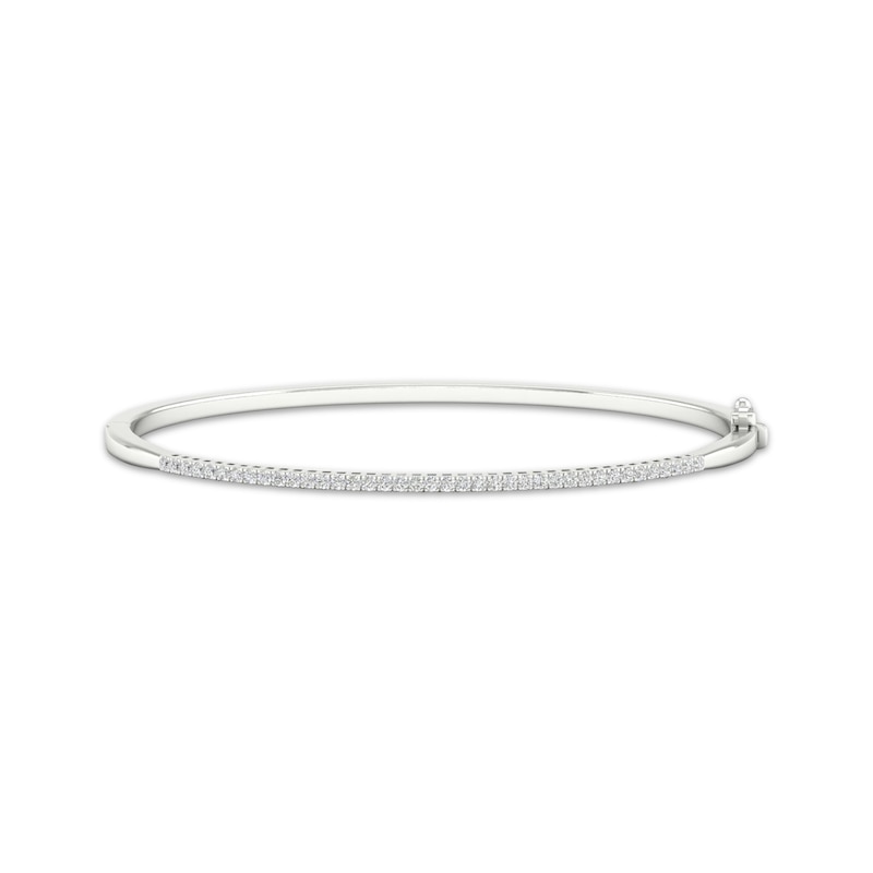 Main Image 1 of Lab-Grown Diamonds by KAY Bangle Bracelet 1/2 ct tw 10K White Gold