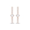 Thumbnail Image 2 of Lab-Grown Diamonds by KAY Hoop Earrings 1/2 ct tw 14K Rose Gold