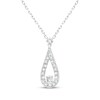 Thumbnail Image 1 of Lab-Grown Diamonds by KAY Teardrop Necklace 1/2 ct tw 14K White Gold 18&quot;