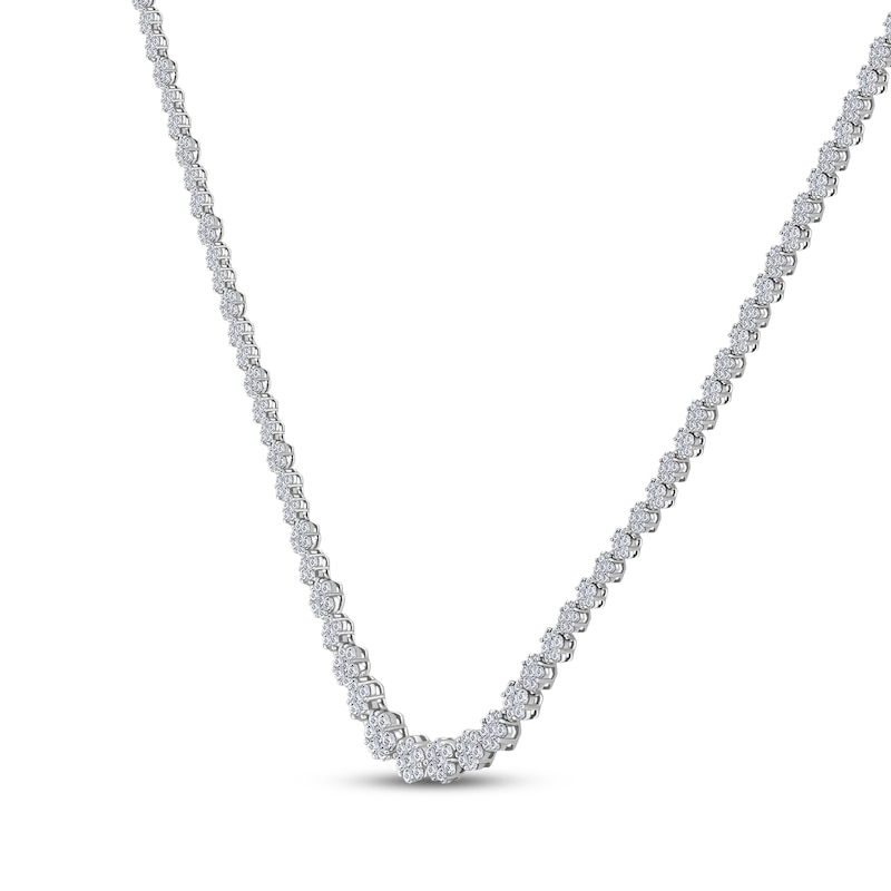 Main Image 2 of Multi-Diamond Riviera Necklace 6 ct tw 14K White Gold 16&quot;