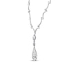 Thumbnail Image 2 of Multi-Shape Diamond Teardrop Necklace 3-1/2 ct tw 14K White Gold 16&quot;