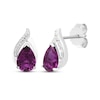 Thumbnail Image 4 of Pear-Shaped Amethyst & White Lab-Created Sapphire Gift Set Sterling Silver