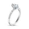 Thumbnail Image 2 of Pear-Shaped Diamond Halo Engagement Ring 3/4 ct tw 10K White Gold