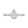 Thumbnail Image 3 of Pear-Shaped Diamond Halo Engagement Ring 3/4 ct tw 10K White Gold