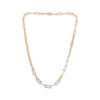 Thumbnail Image 2 of Diamond Paperclip Chain Necklace 1/2 ct tw 10K Yellow Gold 18&quot;