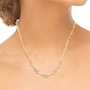 Thumbnail Image 4 of Diamond Paperclip Chain Necklace 1/2 ct tw 10K Yellow Gold 18&quot;