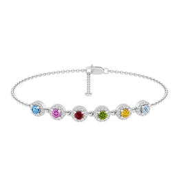 Color Stone Family Bracelet