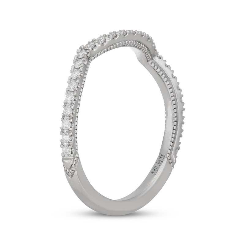 Main Image 9 of Neil Lane Artistry Lab-Grown Diamond Contour Wedding Band 1/4 ct tw 14K White Gold