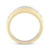 Thumbnail Image 3 of Men's Square-Cut Diamond Two-Row Wedding Band 2 ct tw 10K Yellow Gold