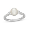 Thumbnail Image 1 of Neil Lane Cultured Akoya Pearl & Diamond Engagement Ring 1/3 ct tw 14K White Gold