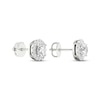 Thumbnail Image 4 of Lab-Grown Diamonds by KAY Round-Cut Halo Stud Earrings 1 ct tw 14K White Gold (F/VS2)