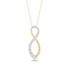 Thumbnail Image 1 of Diamond Graduating Infinity Rope Necklace 1/3 ct tw 10K Yellow Gold 18&quot;