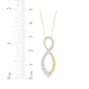 Thumbnail Image 2 of Diamond Graduating Infinity Rope Necklace 1/3 ct tw 10K Yellow Gold 18&quot;