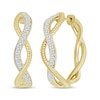 Thumbnail Image 0 of Diamond Rope Twist Hoop Earrings 1/2 ct tw 10K Yellow Gold