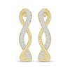 Thumbnail Image 1 of Diamond Rope Twist Hoop Earrings 1/2 ct tw 10K Yellow Gold