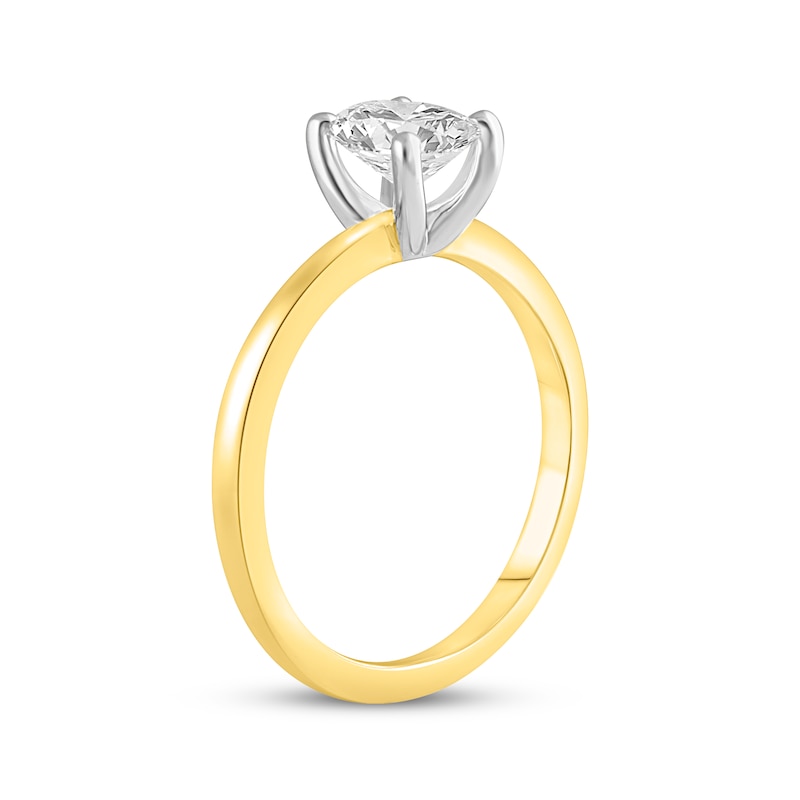 Main Image 2 of Lab-Created Diamonds by KAY Oval-Cut Solitaire Engagement Ring 1 ct tw 14K Yellow Gold (F/VS2)