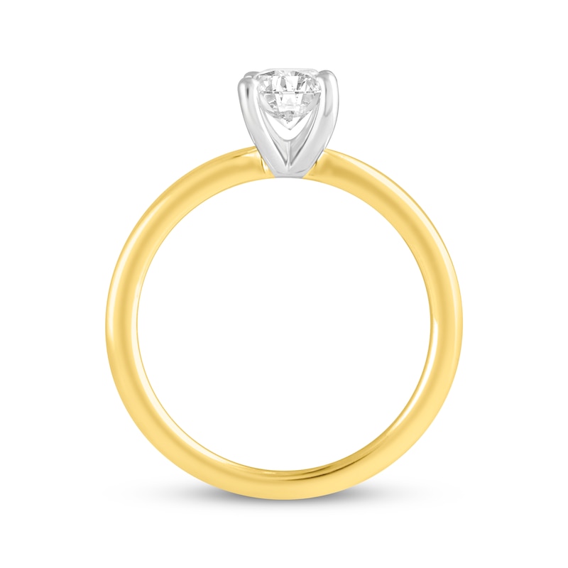 Main Image 3 of Lab-Created Diamonds by KAY Oval-Cut Solitaire Engagement Ring 1 ct tw 14K Yellow Gold (F/VS2)