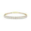 Thumbnail Image 0 of Baguette & Round-Cut Diamond Cushion Link Bangle Bracelet 1-1/2 ct tw 14K Yellow Gold