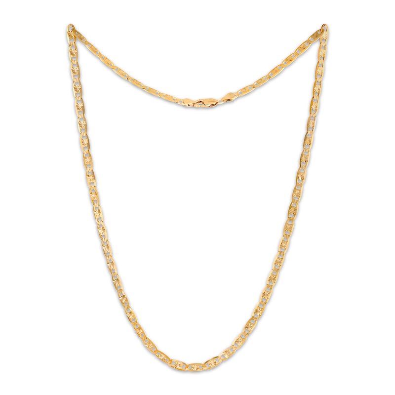 Main Image 2 of Diamond-Cut Valentino Chain Necklace 4.8mm 10K Yellow Gold 22&quot;