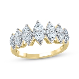 Diamond Graduated Fashion Ring 1 ct tw 14K Yellow Gold