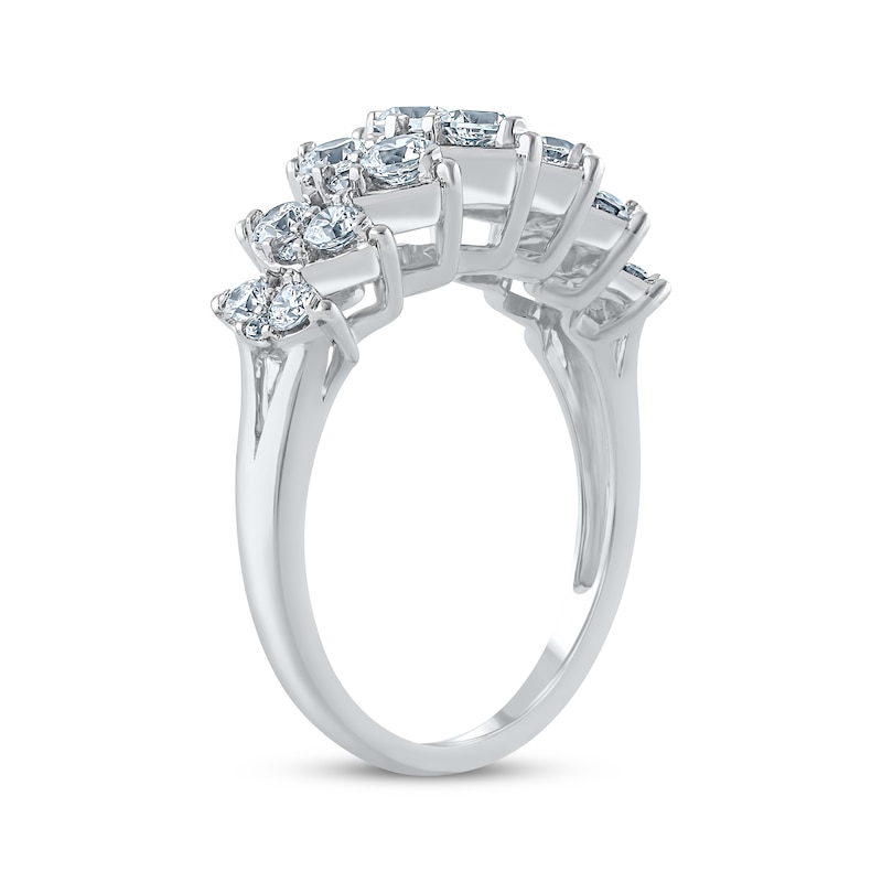 Main Image 2 of Diamond Marquise Frame Fashion Ring 1 ct tw 14K White Gold