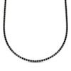 Thumbnail Image 1 of Men's Black Diamond Tennis Necklace 8-5/8 ct tw Sterling Silver 22&quot;