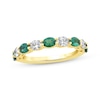 Thumbnail Image 1 of Lab-Grown Diamonds by KAY Oval-Cut Lab-Created Emerald Ring 5/8 ct tw 14K Yellow Gold