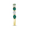 Thumbnail Image 2 of Lab-Grown Diamonds by KAY Oval-Cut Lab-Created Emerald Ring 5/8 ct tw 14K Yellow Gold