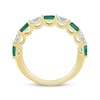 Thumbnail Image 3 of Lab-Grown Diamonds by KAY Oval-Cut Lab-Created Emerald Ring 5/8 ct tw 14K Yellow Gold