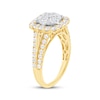 Thumbnail Image 2 of Multi-Diamond Cushion Halo Engagement Ring 1-3/8 ct tw 10K Two-Tone Gold