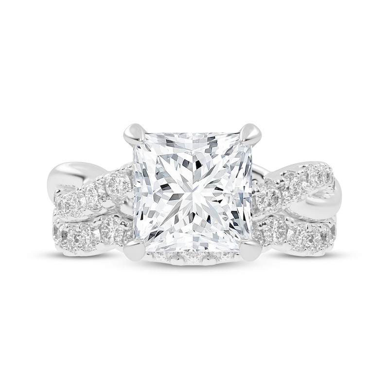 Main Image 3 of Lab-Grown Diamonds by KAY Princess-Cut Bridal Set 4 ct tw 14K White Gold